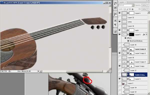Creation of Accoustic Guitar: Step 7